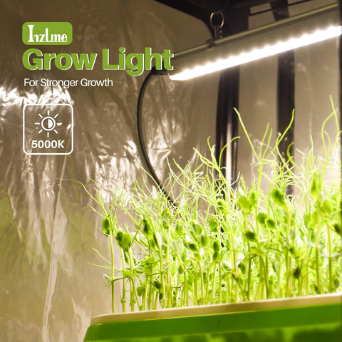 Inzlume sturdy shelf setup shows reliable support for trays and seed-starting kits.