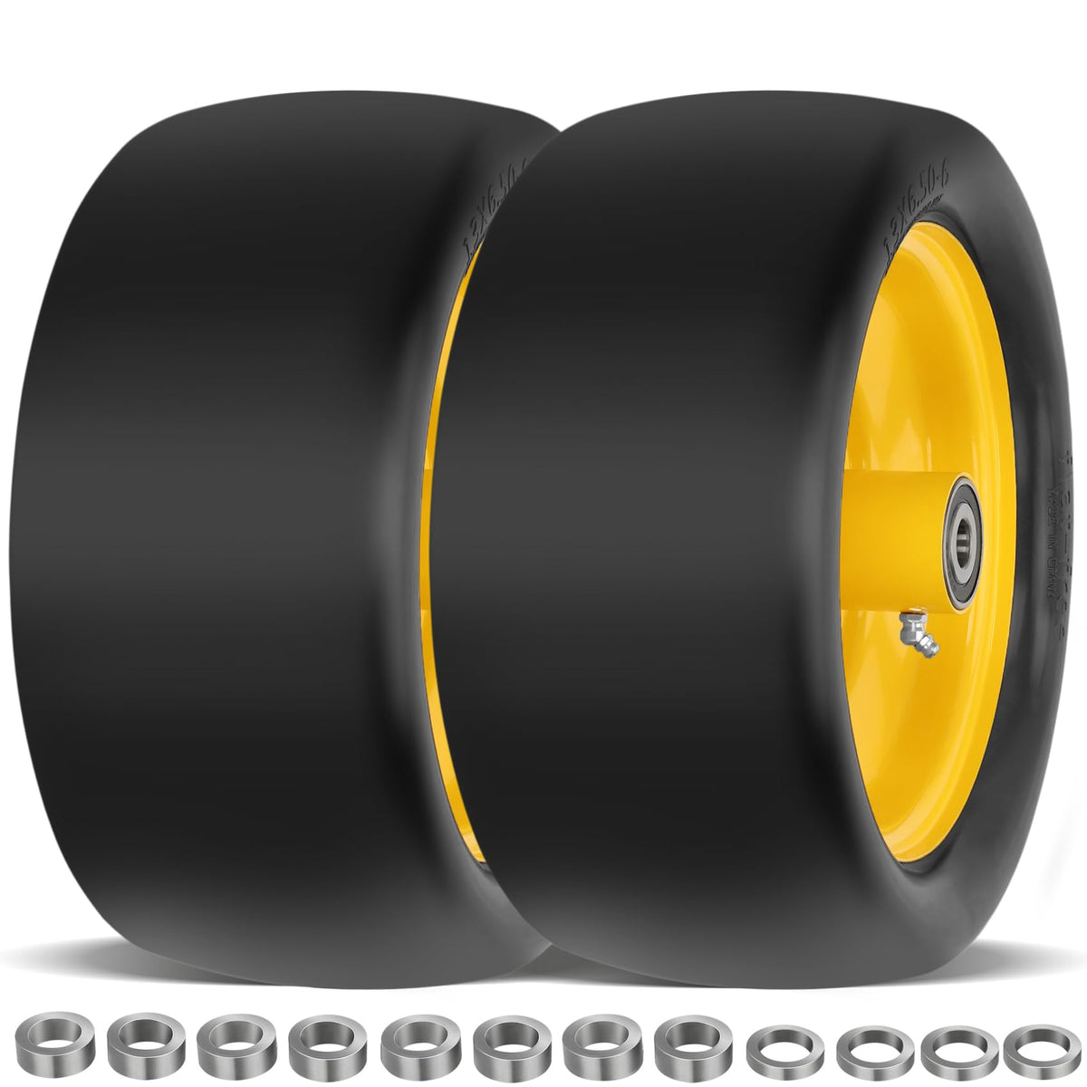 Iococee 13x6.50-6 front tire for zero-turn mowers improves steering and control