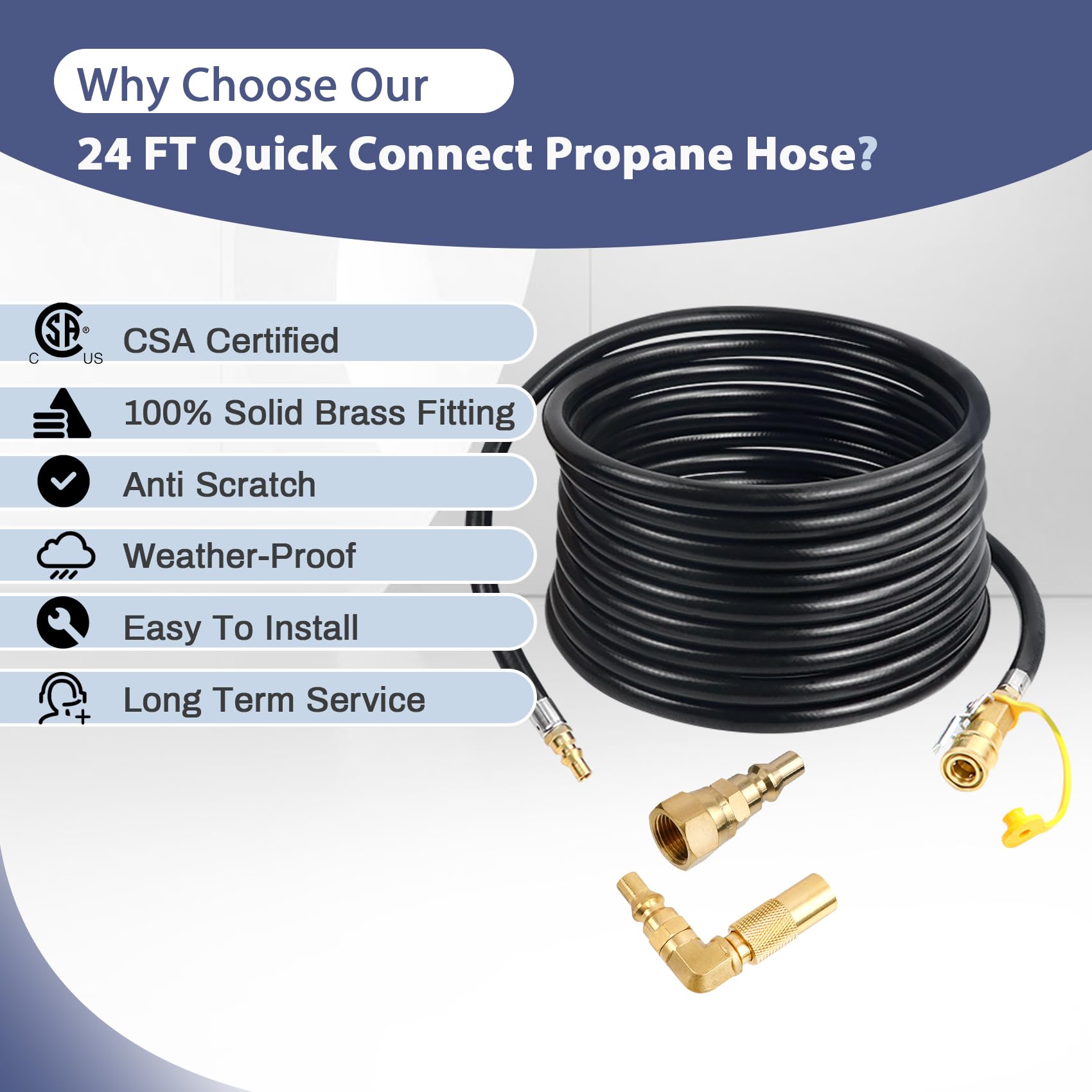 Iococee 3/8 inch female flare connector broadens compatibility with grills