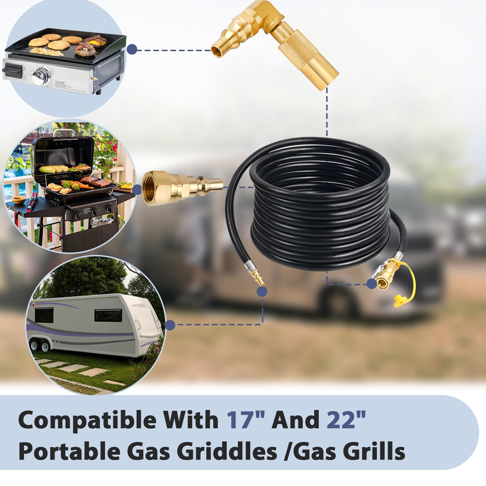 Durable rubber construction resists weathering for outdoor grilling