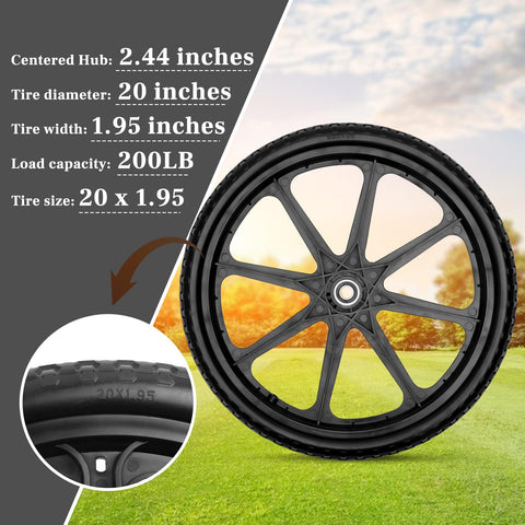 Iococee ABS rim flat-free wheel for carts delivering strength and heat resistance