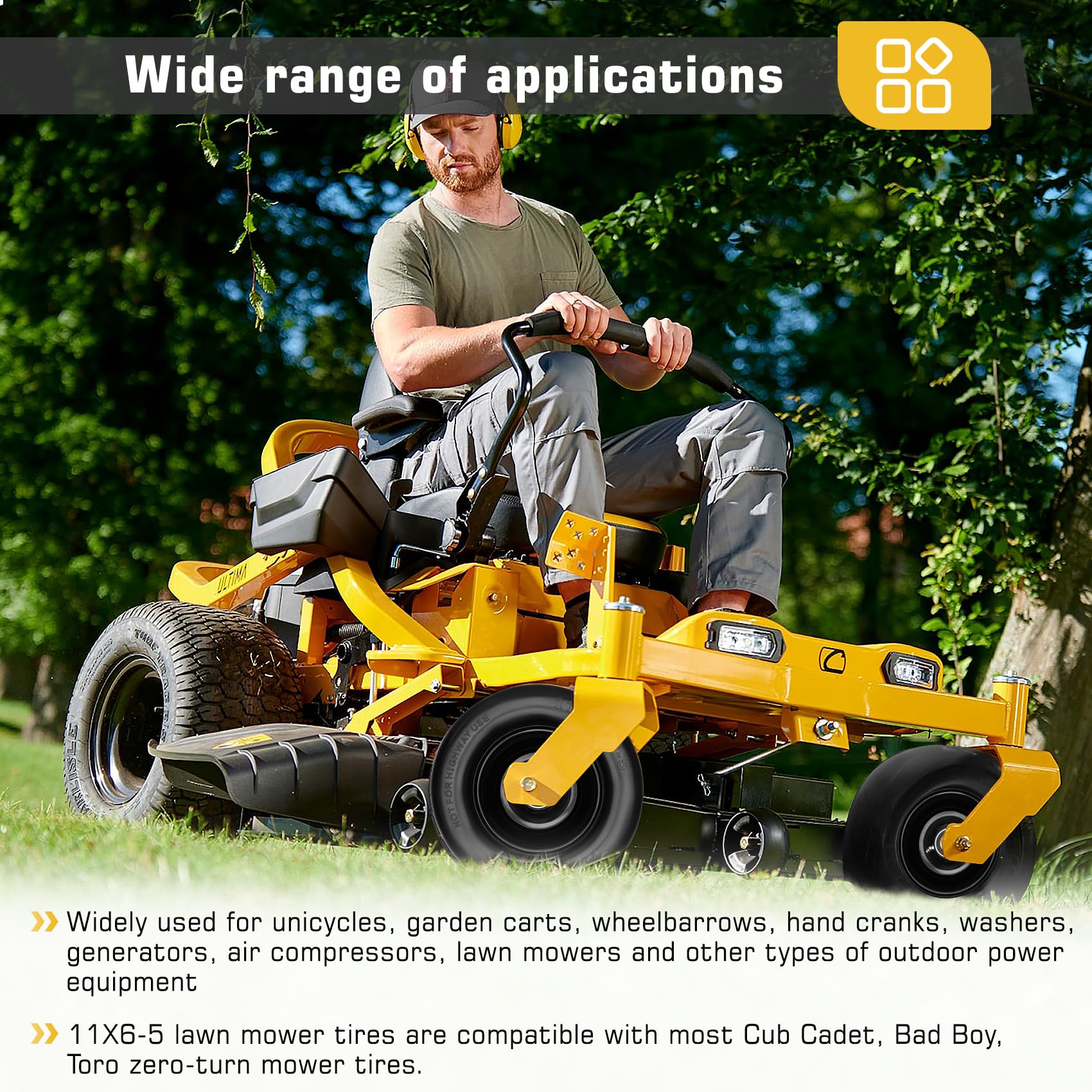 Iococee broadly compatible with most zero-turn mowers for upgrades.