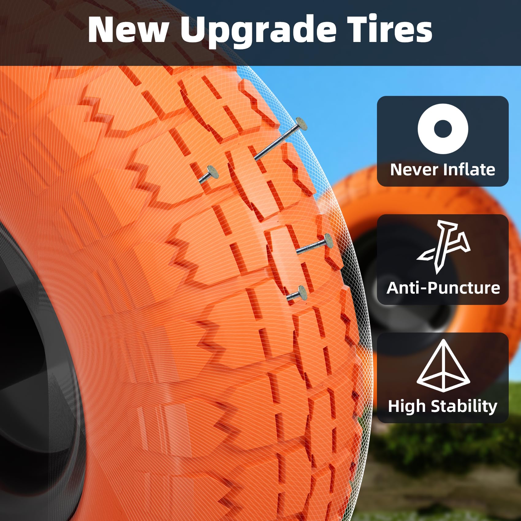 Iococee dump cart 10-inch flat-free tire enhances maneuverability