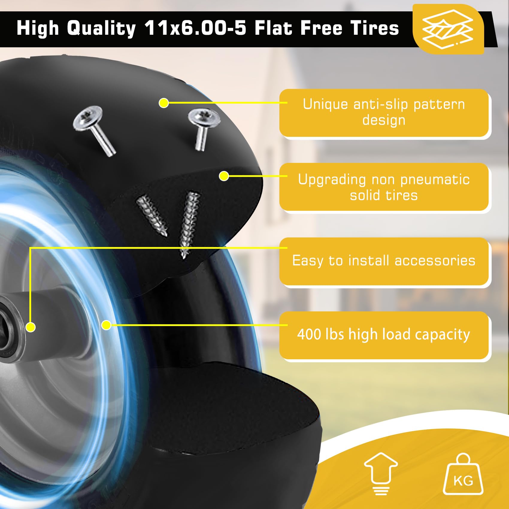 Iococee durable steel rim coating resists scratches and weather exposure.