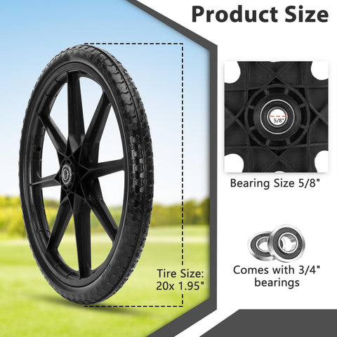 Iococee flat-free wheel tire assembly providing smooth movement on uneven surfaces
