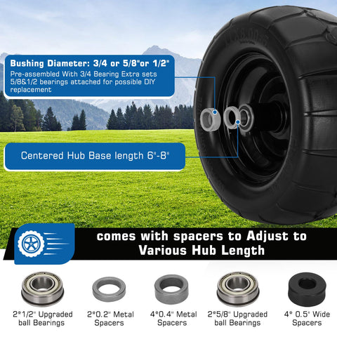 Iococee tubeless polyurethane tire construction reduces punctures and downtime.