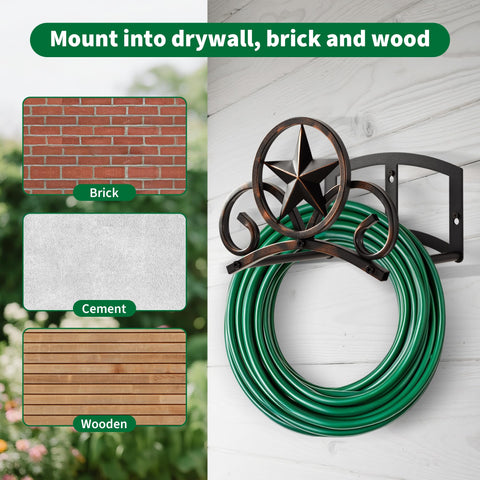 iphlitlvz decorative garden hose rack complements courtyards, garages, and gardens