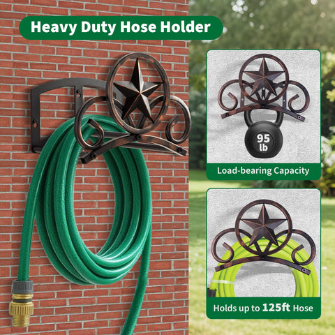 iphlitlvz outdoor hose rack holds up to 125 feet of 5/8 inch hose