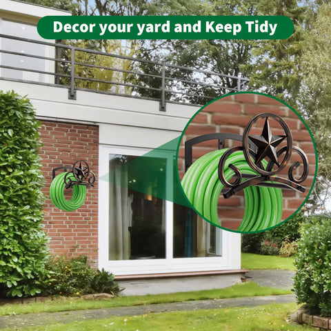 iphlitlvz heavy duty hose holder supports seasonal storage and space saving