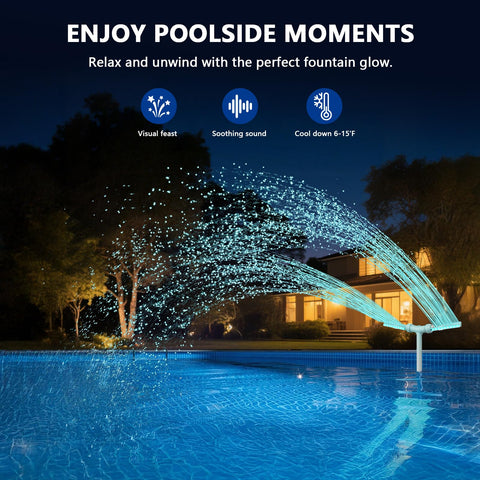 IPOOLTENG UV-resistant ABS construction withstands sun and pool chemicals.
