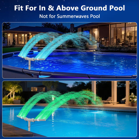 IPOOLTENG compatible with Intex, Bestway, and Coleman jets for easy setup.