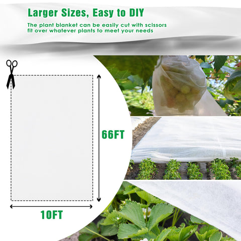 IPOW durable reusable frost cloth covers 660 sq ft of beds and rows