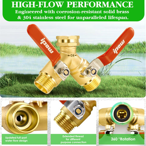 IPOW fits standard 3/4 inch taps for universal garden setup.