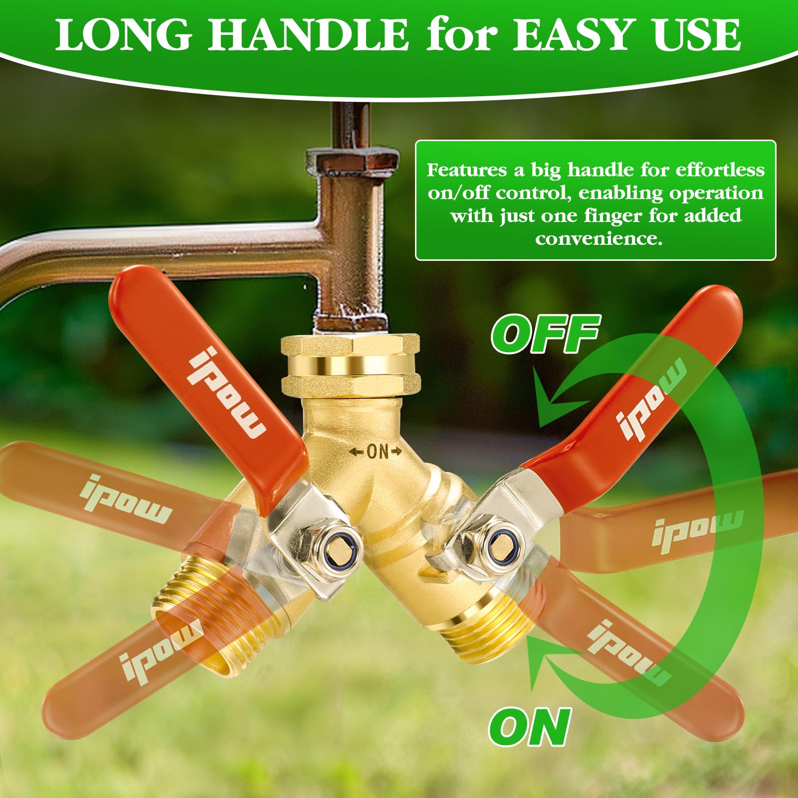 IPOW tool-free installation in seconds with a comfortable grip.