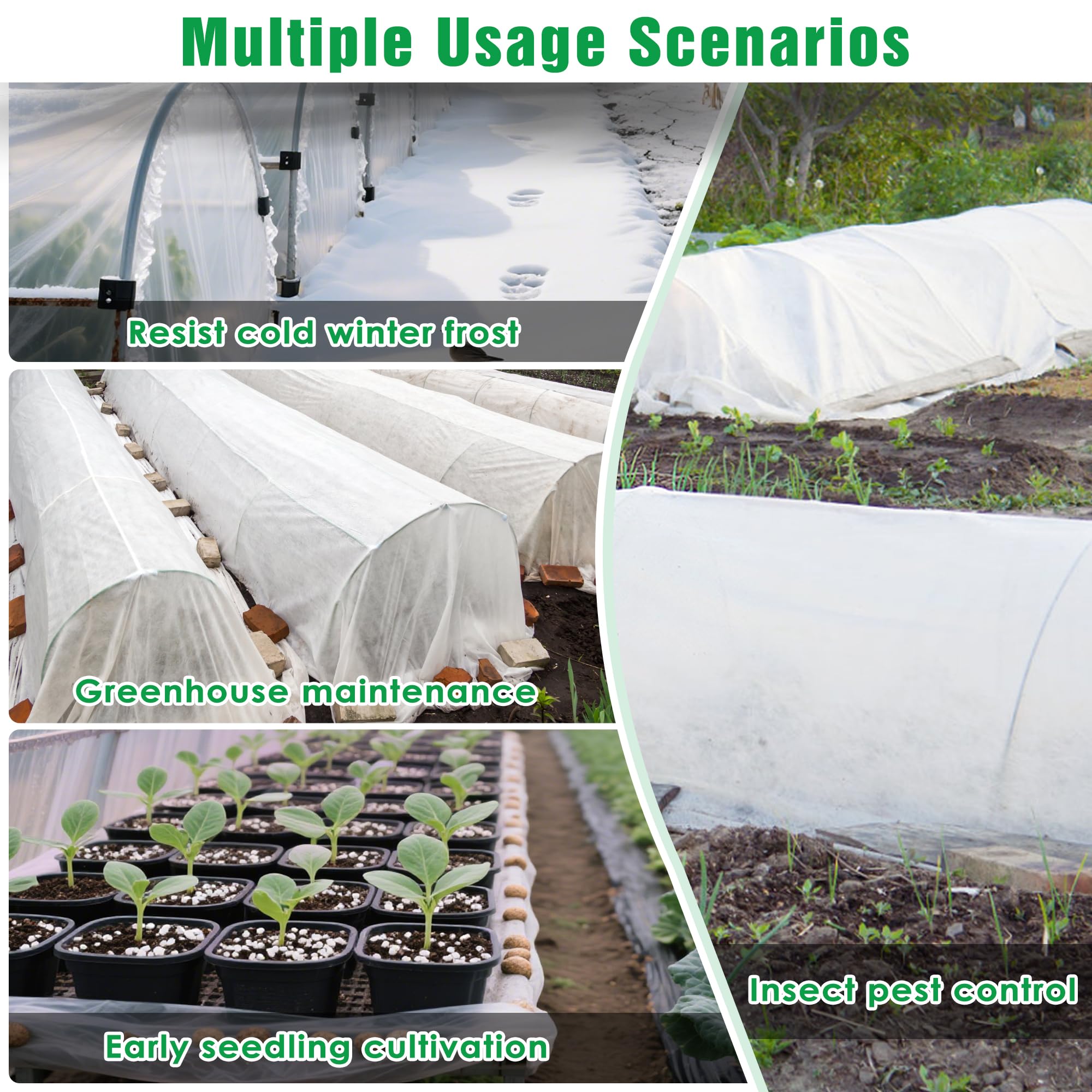 IPOW windbreak protection cover reduces plant stress in windy days