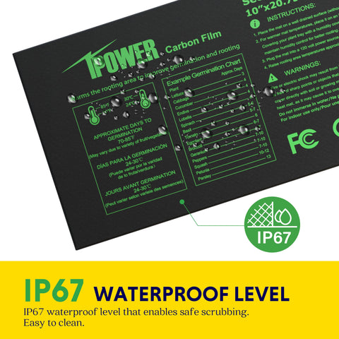 iPower heat mat supports improved germination and seedling growth under proper temps