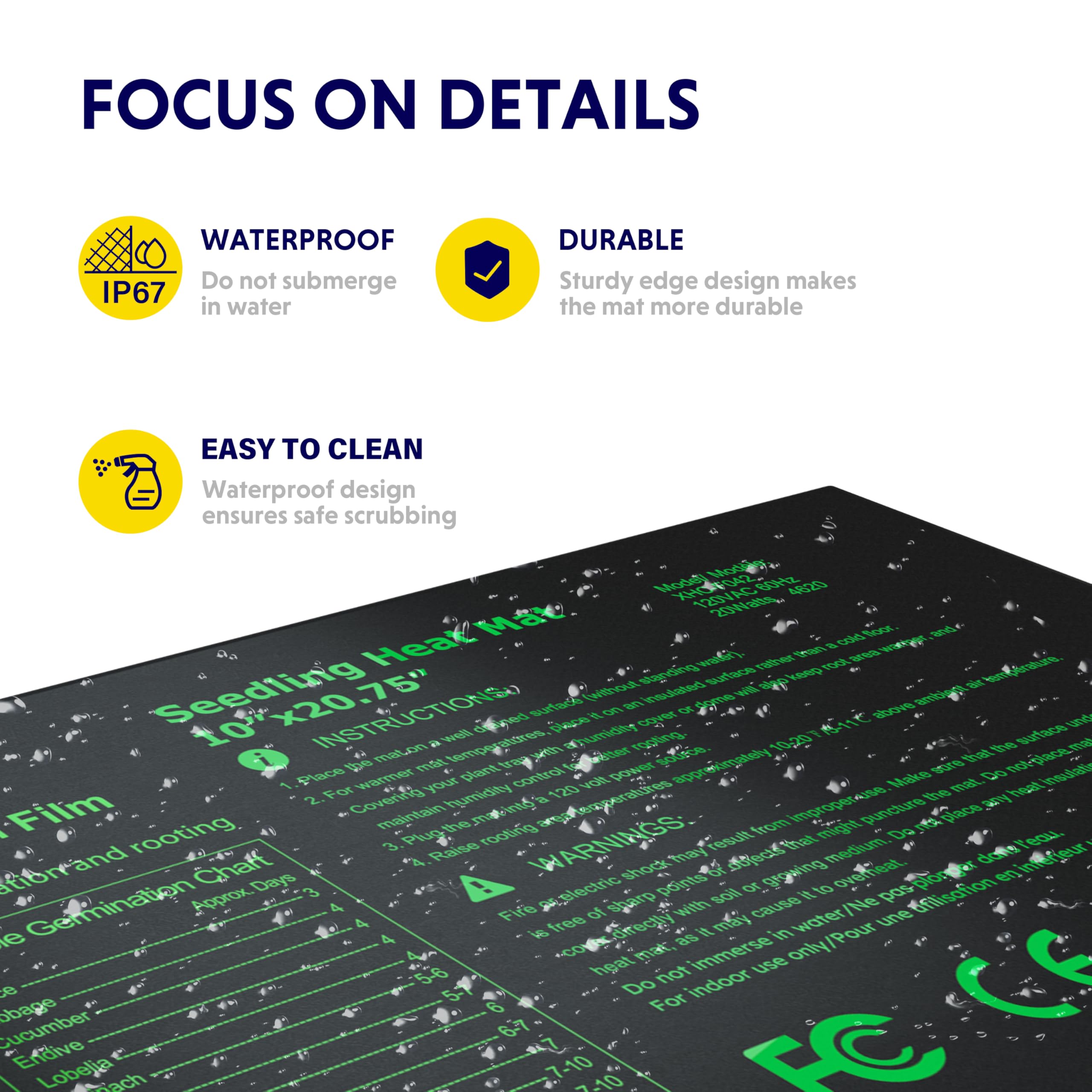 IPower indoor germination pad supports reliable seed starts in home gardens.