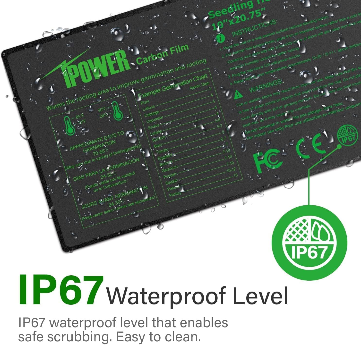 Ideal for indoor seed starts and hydroponic plant propagation