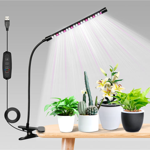 IPower LED Grow Light with full spectrum supports indoor plant growth and flowering