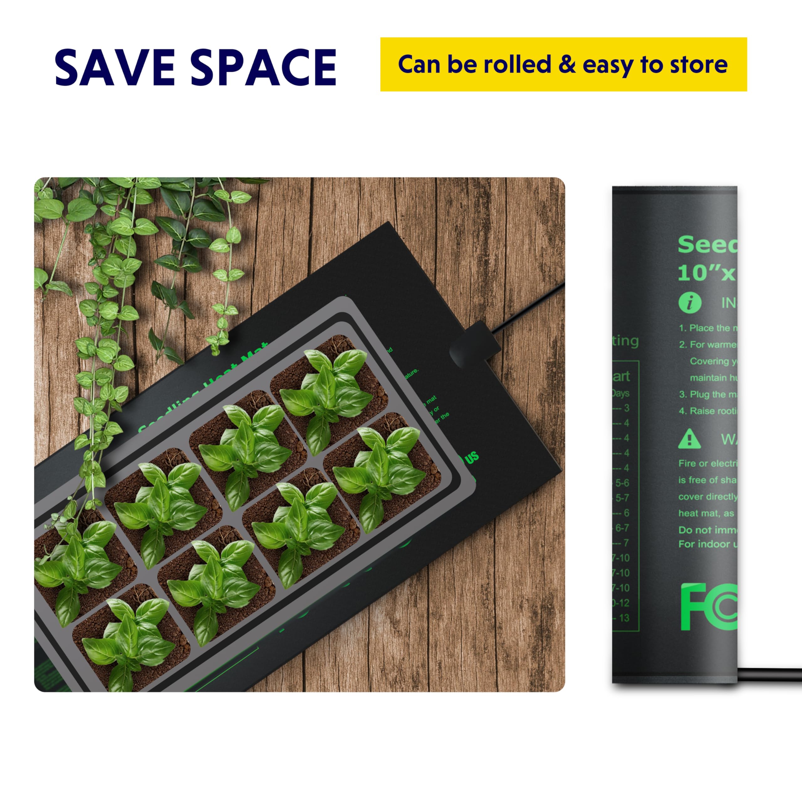IPower multi-use seedling heat mat suitable for germination and propagation projects.