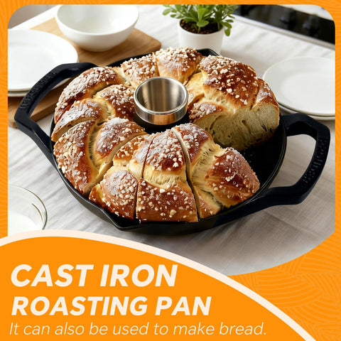 IPROUDER roaster compatible with oven, grill, or smoker for versatility.
