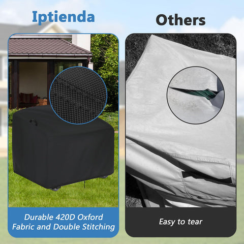 Iptienda windproof cover with drawstring and buckles secures chairs