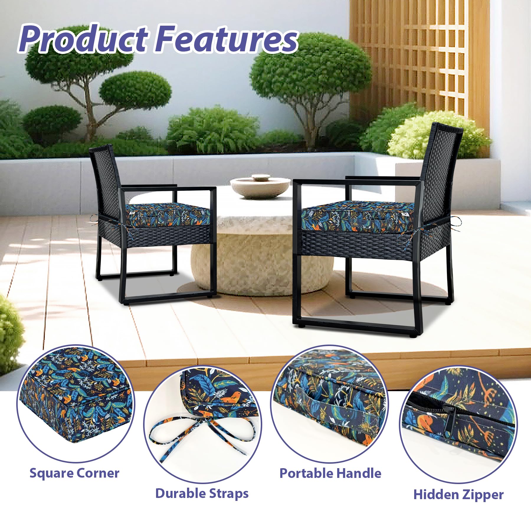 IPYNBAP Black Nightingale cushions add versatile, fade-resistant style.