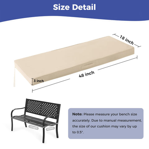 IPYNBAP carry handle allows easy movement of the bench cushion.