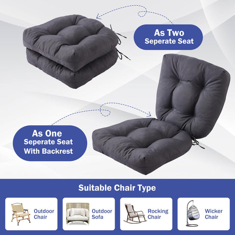IPYNBAP chair cushion side view showcasing 5-inch thickness for comfort