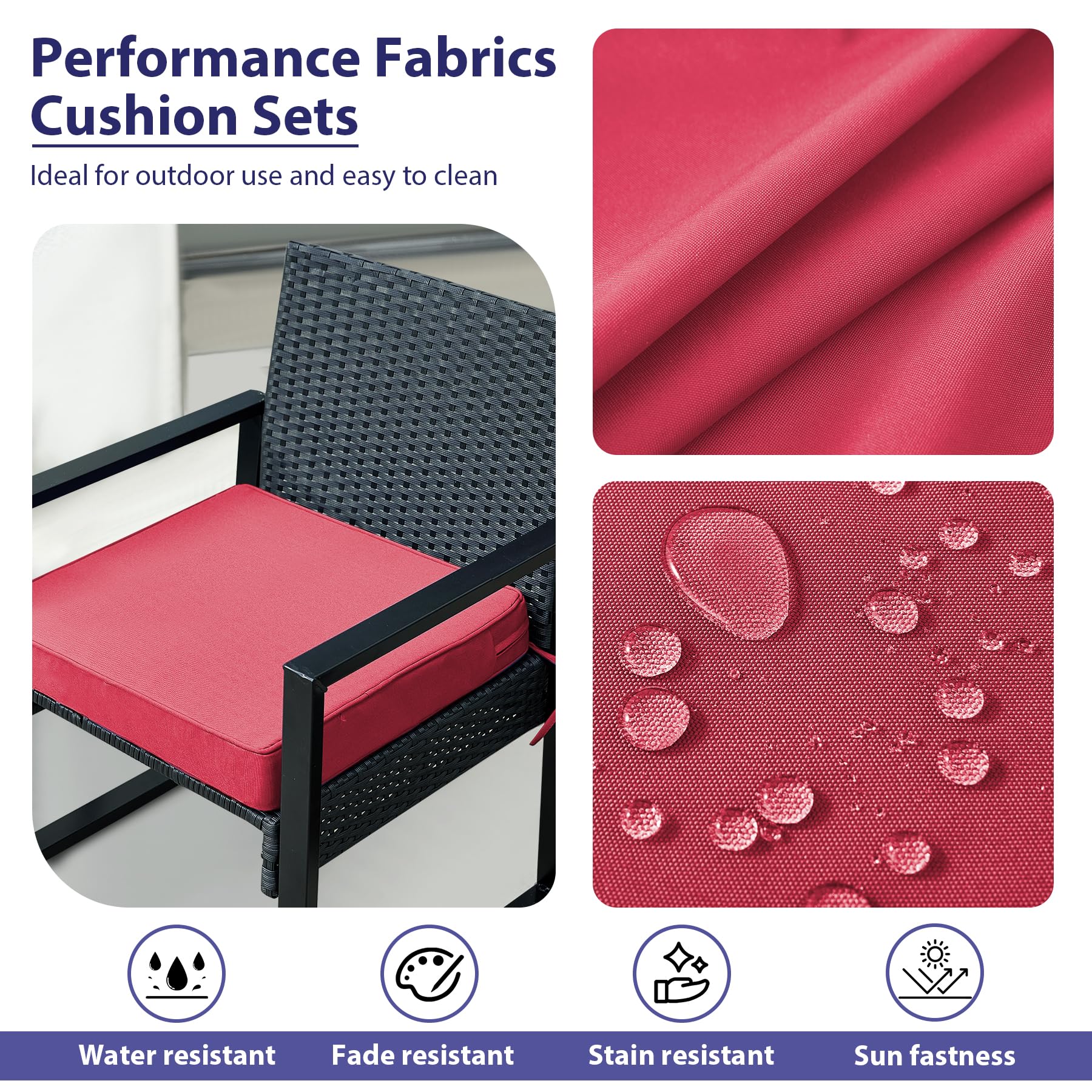 IPYNBAP 19x19 inch square cushion with hidden zipper for easy removal.