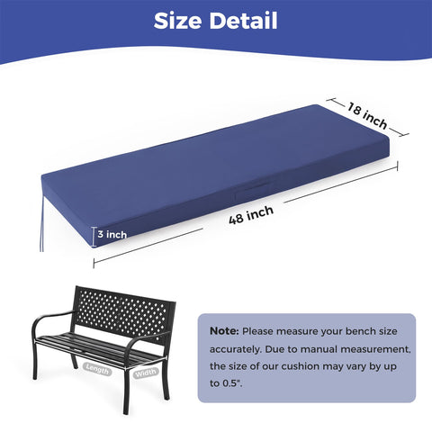 IPYNBAP cushion with dual straps secures to most benches