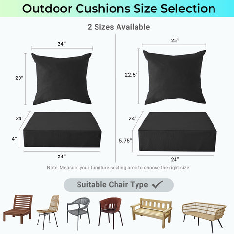 IPYNBAP cushions secured with attached ties for windy outdoor spaces.