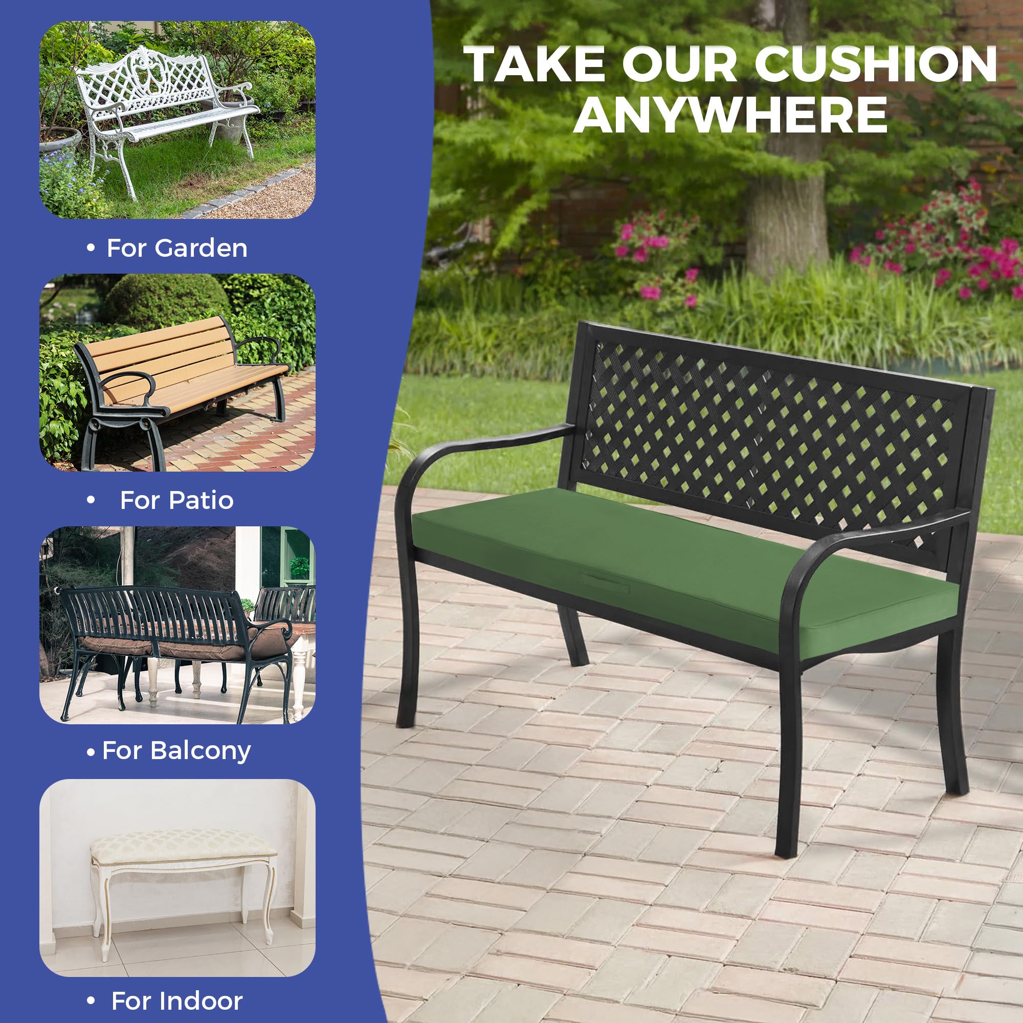IPYNBAP fade-resistant color keeps the cushion vibrant outdoors