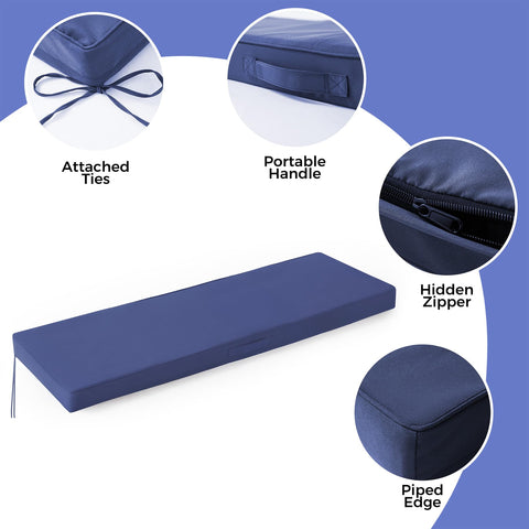 IPYNBAP fade-resistant navy cushion maintains color after sun exposure