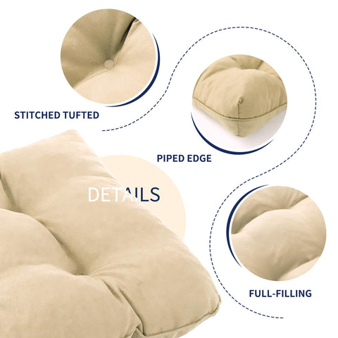 50/50 foam and cotton filling provides supportive, cushioned comfort