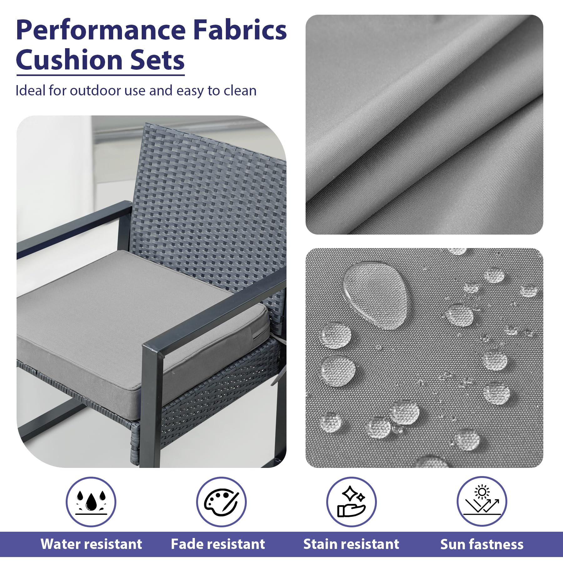 IPYNBAP high-density foam provides supportive comfort during long outdoor meals.