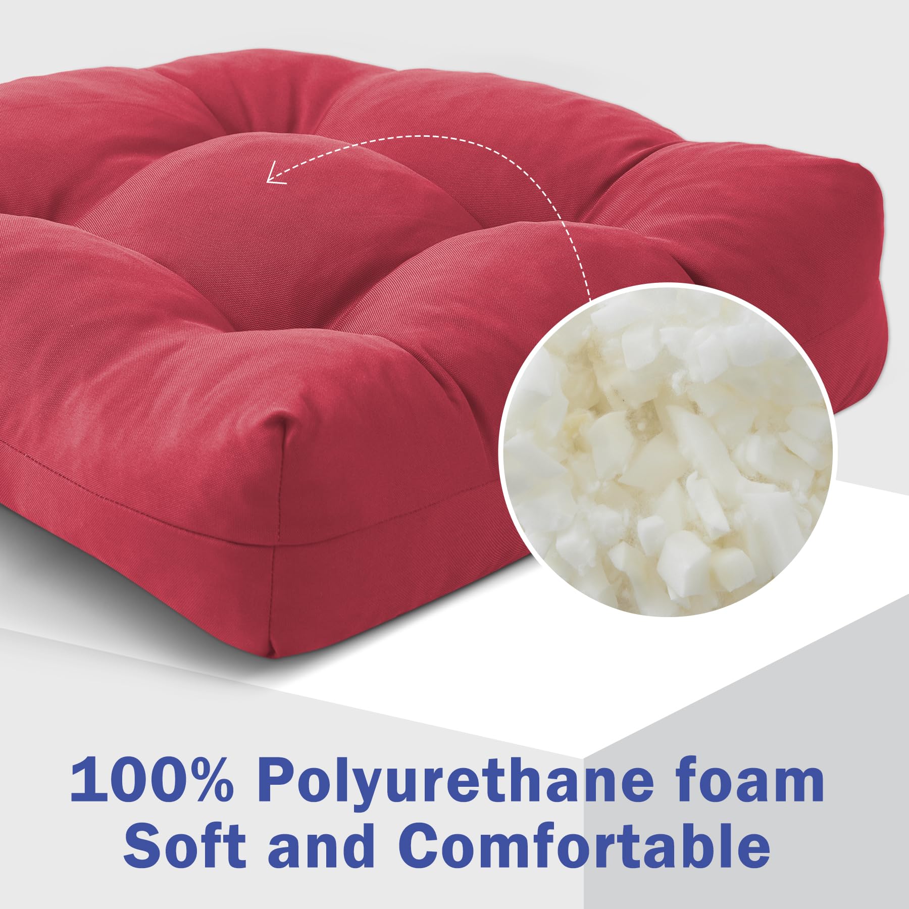IPYNBAP high-density foam patio cushions offer soft support
