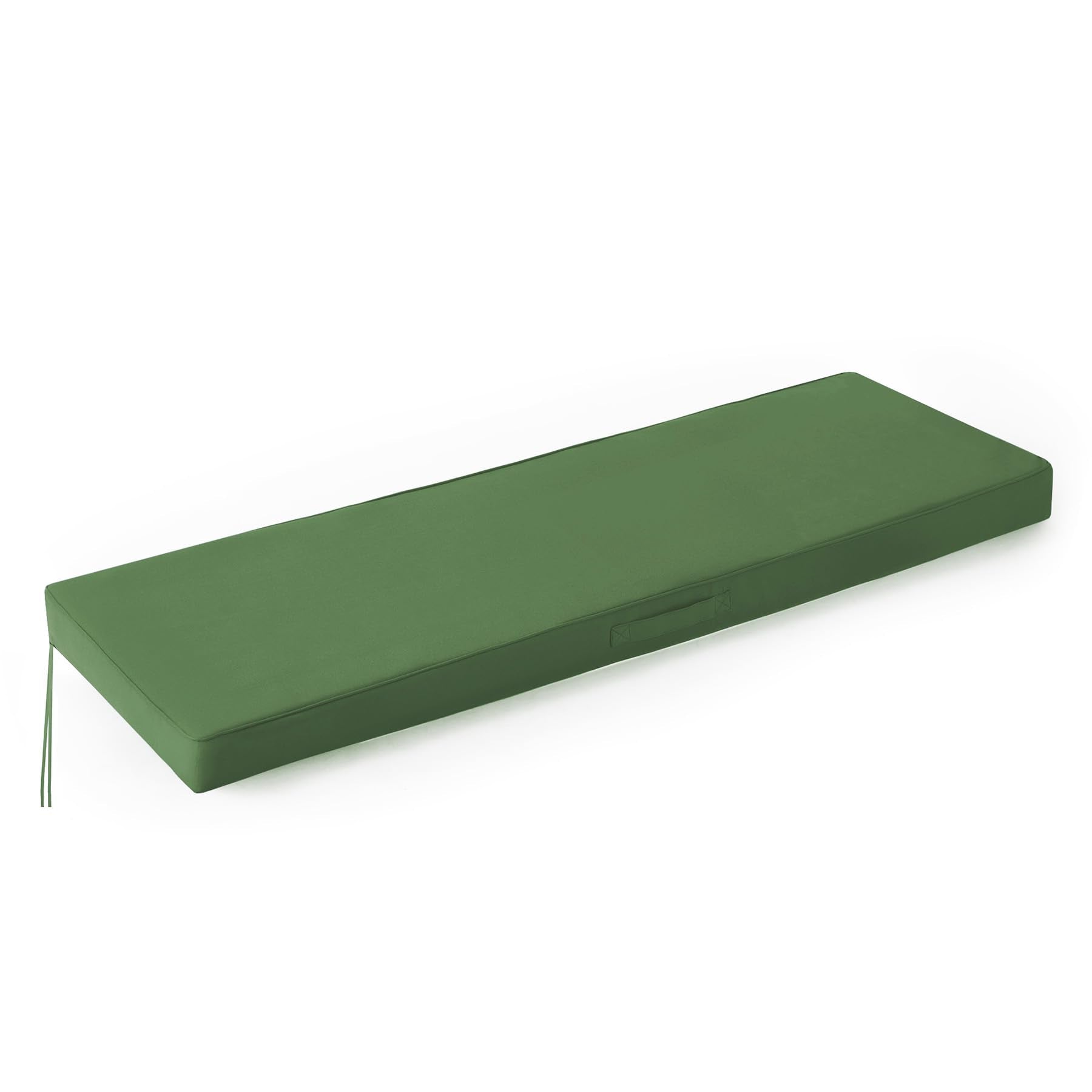 IPYNBAP outdoor bench cushion on a bench with 48x18x3-inch dimensions for all-day comfort