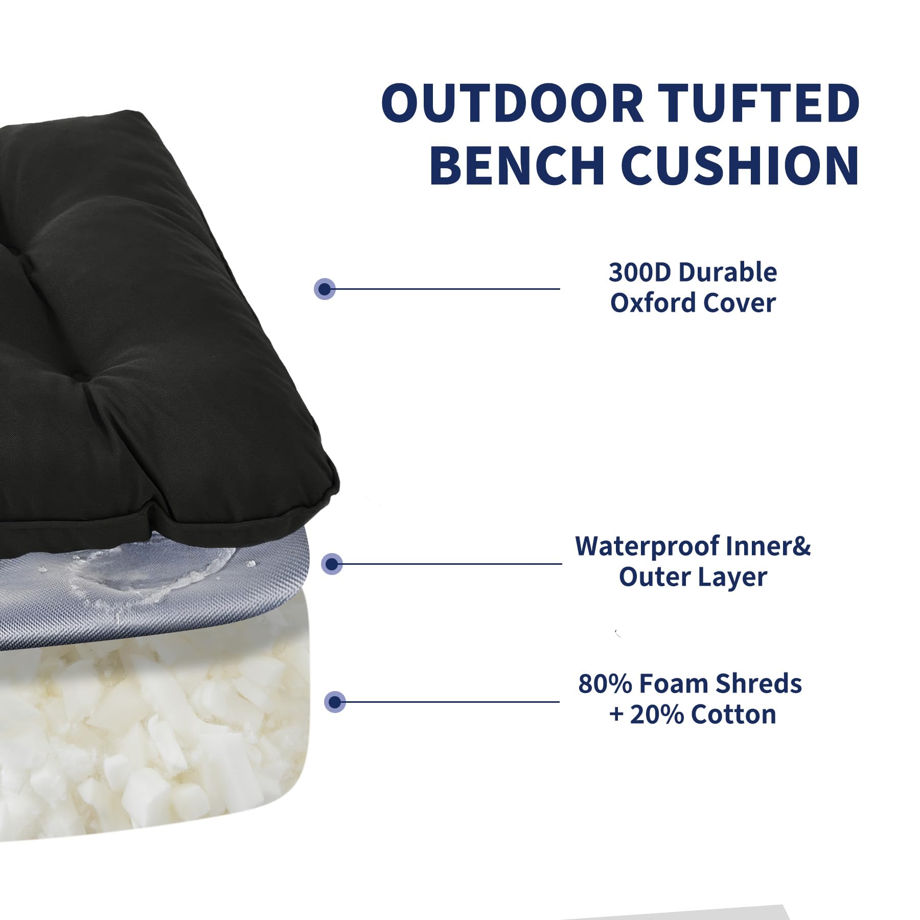IPYNBAP tufted-detail cushion highlighting durable stitching and classic style