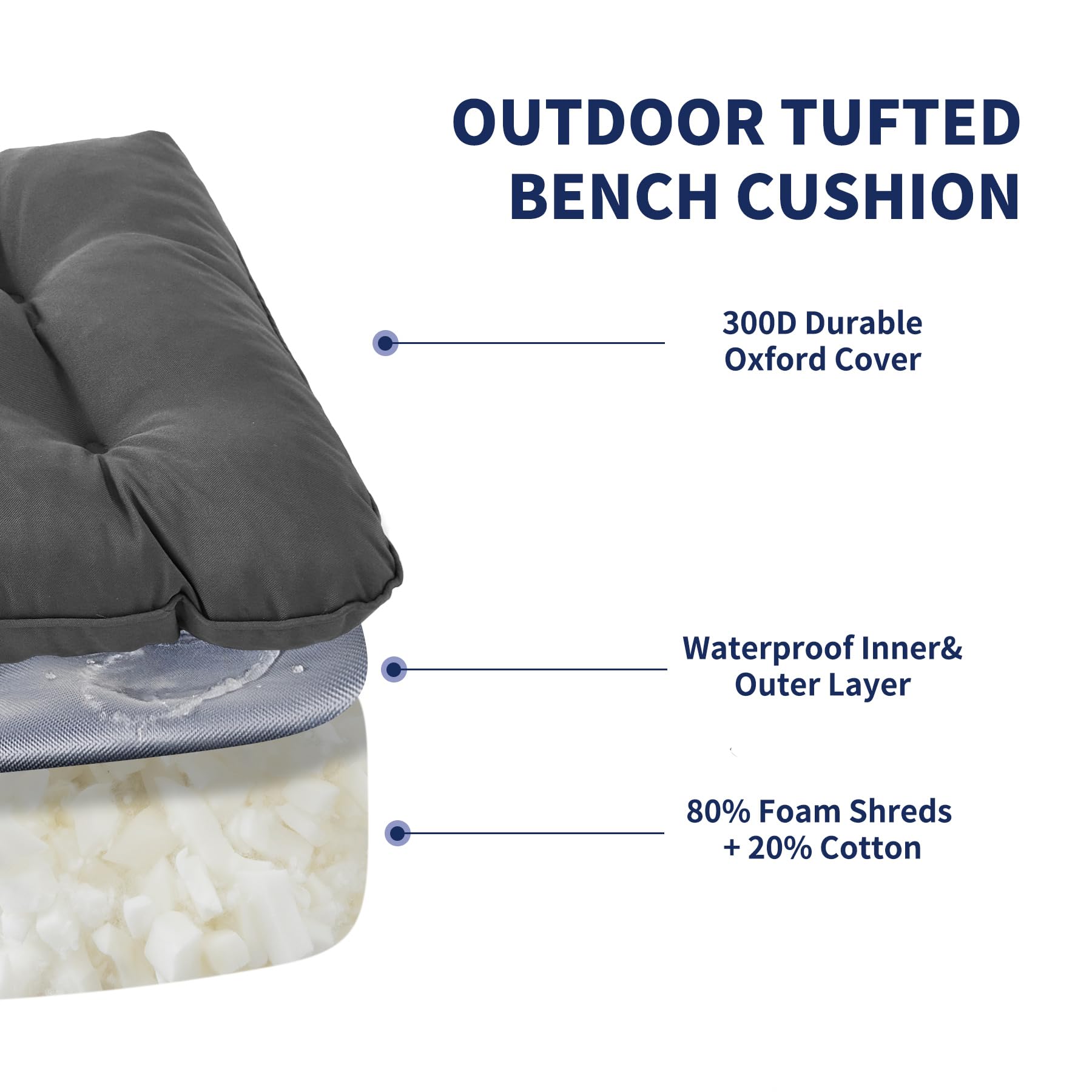 IPYNBAP fade-resistant cushion maintains color over seasons.