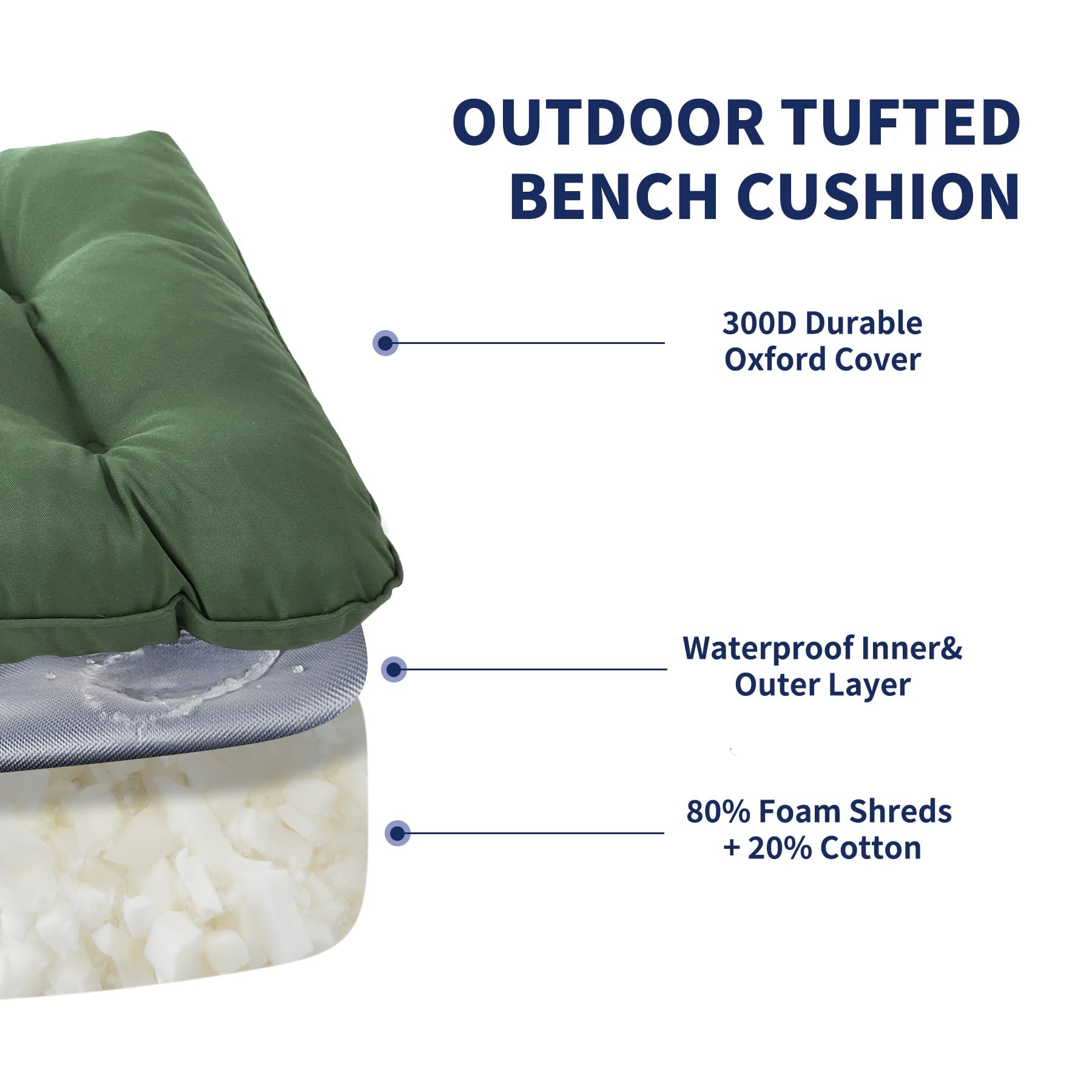 IPYNBAP fade-resistant cushion maintains color in sunlit patios