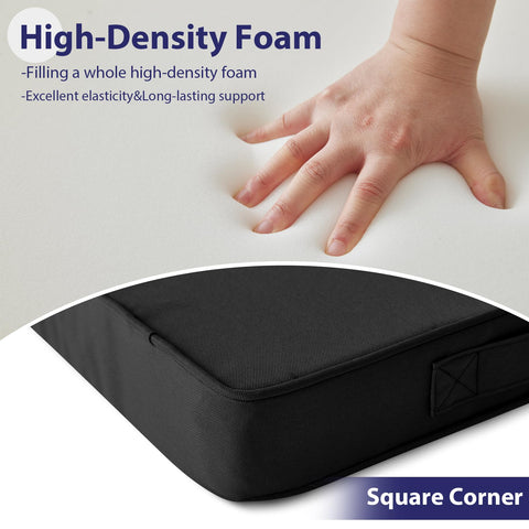 IPYNBAP outdoor chair cushion with carry handle for easy repositioning