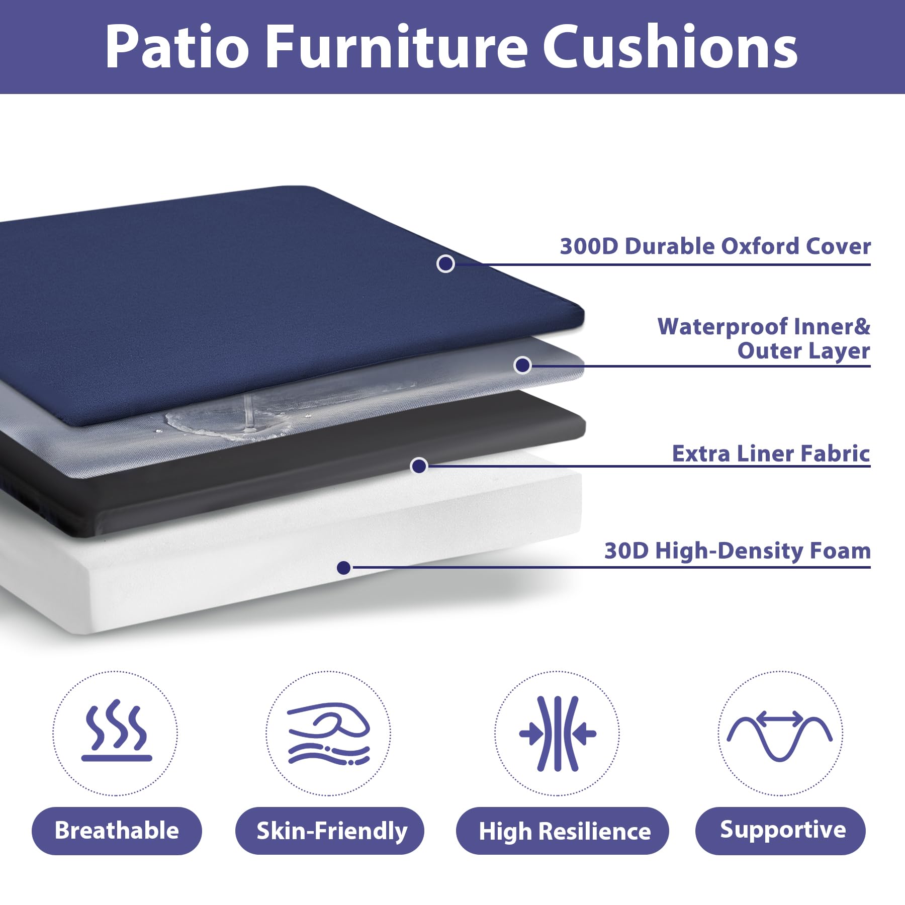 IPYNBAP set of four cushions with ties and a handle for secure seating.