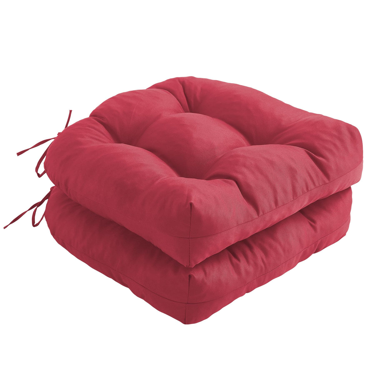 IPYNBAP outdoor chair cushions two-pack, front view, plush and inviting for patio dining