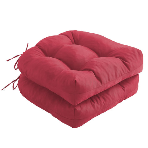 IPYNBAP outdoor chair cushions two-pack, front view, plush and inviting for patio dining