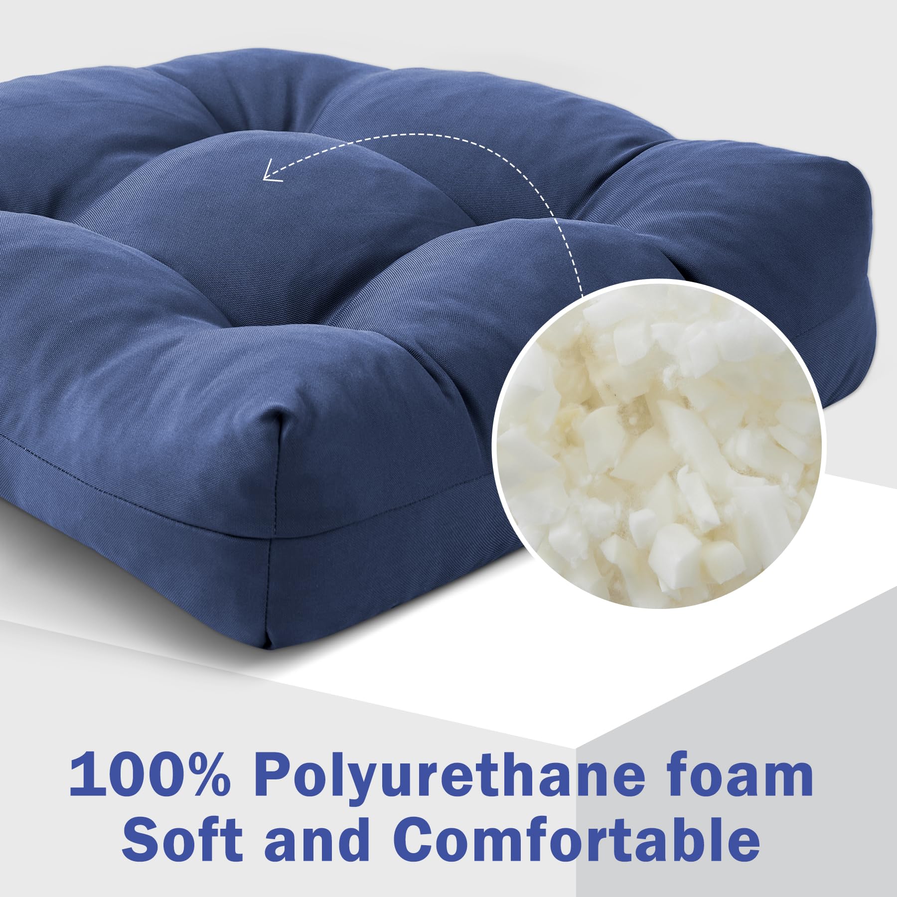 IPYNBAP outdoor chair cushions tufted detail highlights anti-clump design