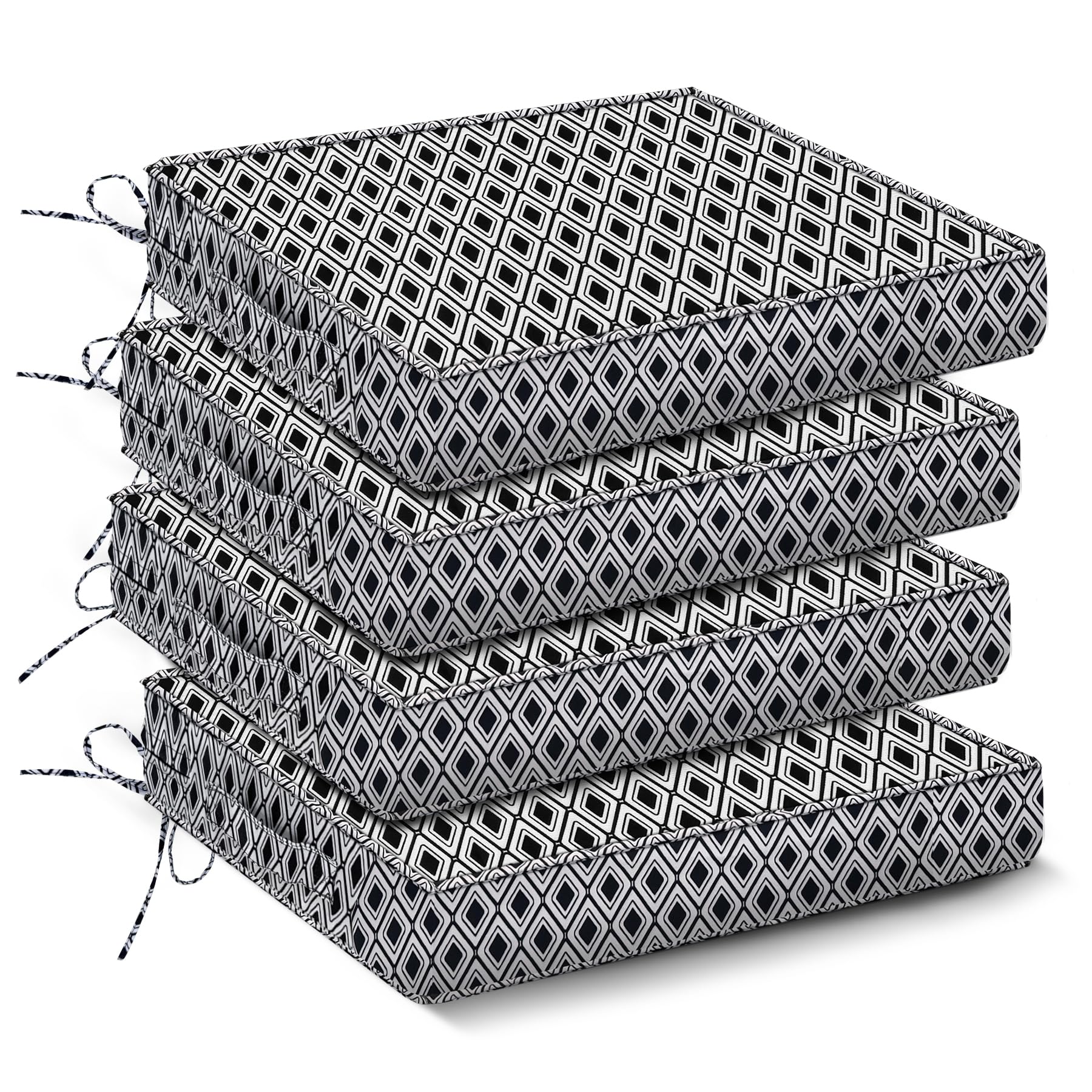 IPYNBAP outdoor chair cushions four-pack, front view for patio comfort