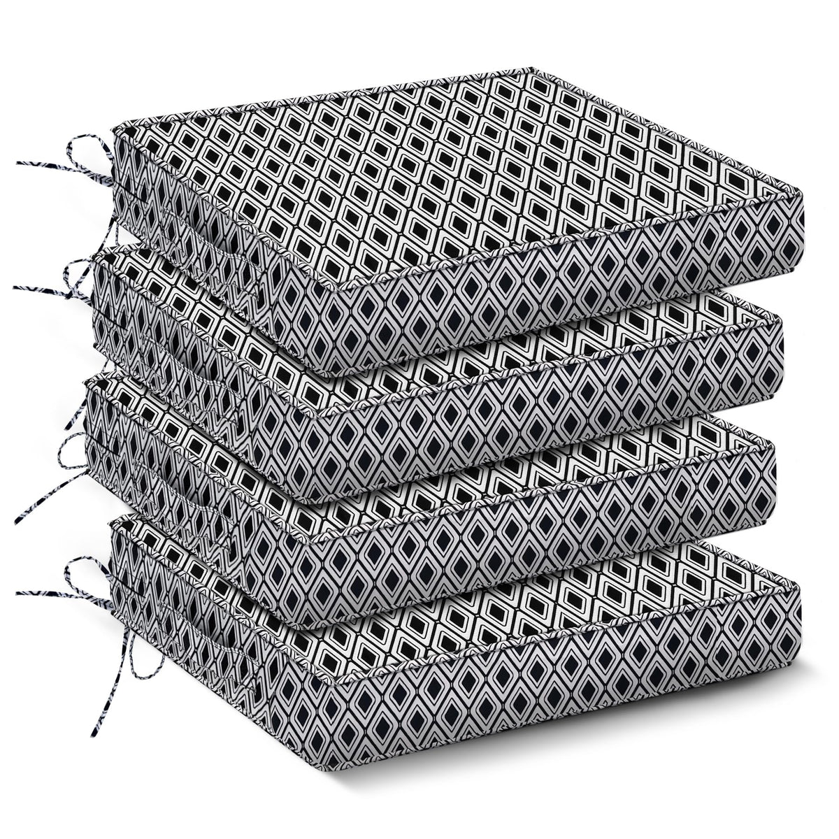 IPYNBAP outdoor chair cushions four-pack, front view for patio comfort