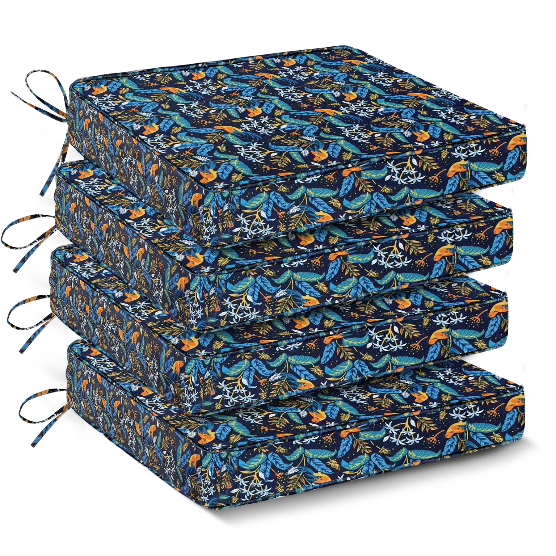 IPYNBAP outdoor chair cushions four-pack for durable patio seating.