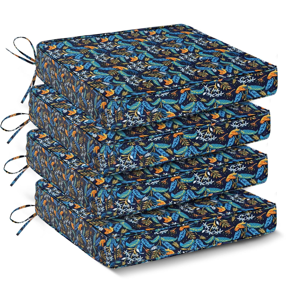 IPYNBAP outdoor chair cushions four-pack for durable patio seating.